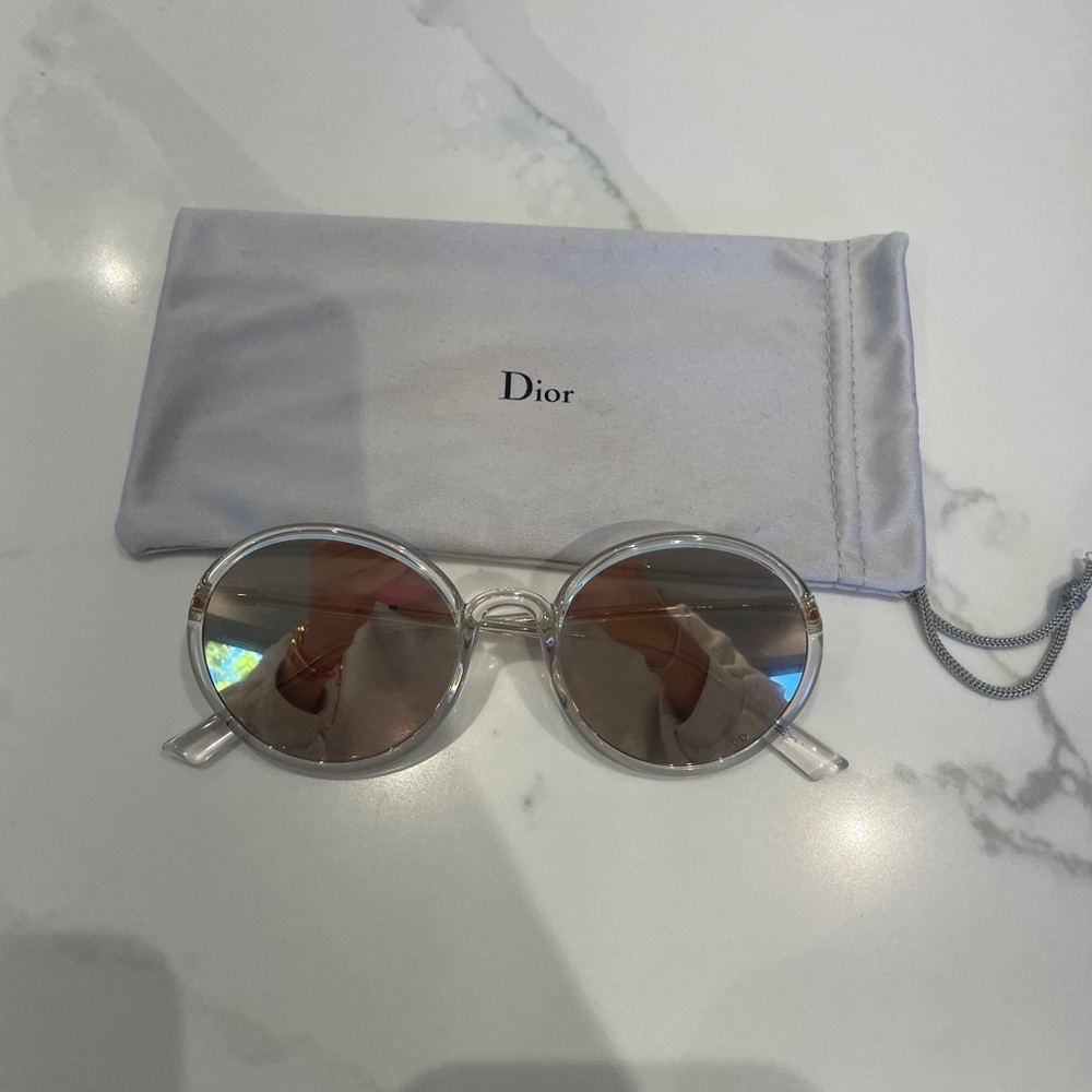 Authentic Dior Transparent  Sunglasses,in perfect condition, mirrored lenses.